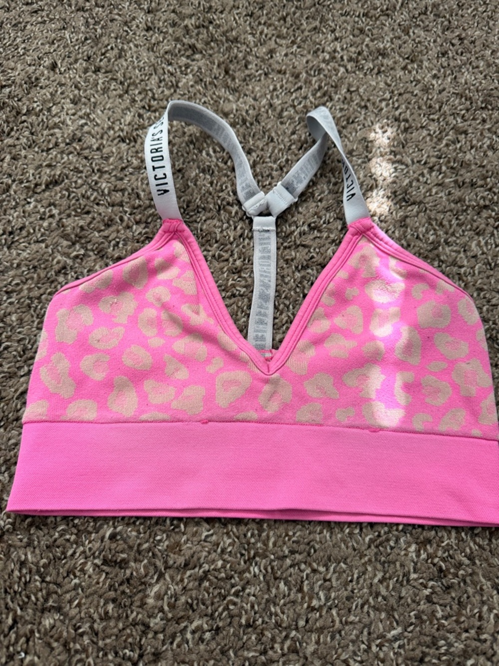 Victoria's Secret Pink Leopard Print Sports Bralette